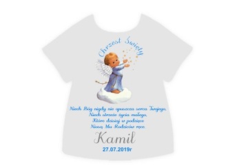 SZATKA DO CHRZTU ZDJĘCIE IMIĘ DATA PERSONALIZACJA