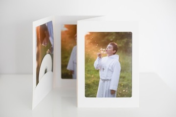 Белый альбом-гармошка для фотографий 15х23, 15х21.