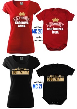 ZESTAW Damska KOSZULKA DLA Mamy I BODY dla CÓRKI