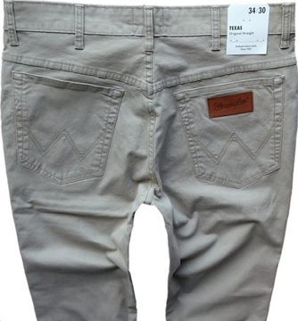 WRANGLER TEXAS spodnie stretch beżowe W30 L32