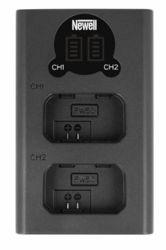 Комплект из 2 аккумуляторов и 1 зарядного устройства Newell NP-FW50 для Sony ZV-E10 A6100 A6400.