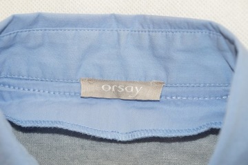 ORSAY sweter szary z niebieskimi wstawkami 34/36 S