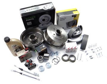 BĘBNY + ŁOŻYSKA SZCZĘKI SPRĘŻYNKI OPEL CORSA C ABS