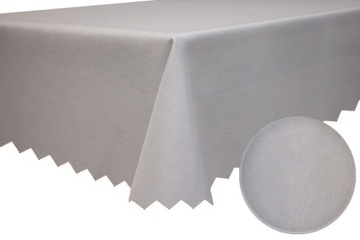 Popielaty gruby obrus plamoodporny 120x210 na stół