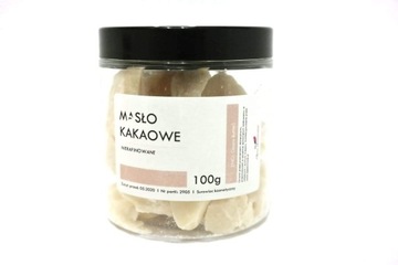 MASŁO KAKAOWE 100g nierafinowane naturalne łupane
