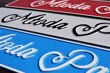 Алюминиевые свадебные таблички. Белый