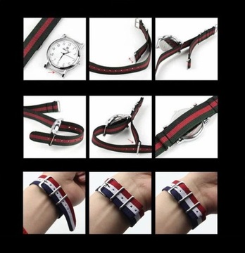 Эксклюзивный ремешок для часов НАТО диаметром 22 мм, узор № 23.