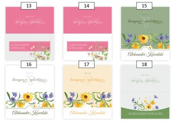 СВАДЕБНЫЕ ВИЗИТКИ НА СТОЛ с полевыми цветами