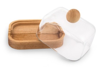 Деревянная маслобойка для сливочного масла