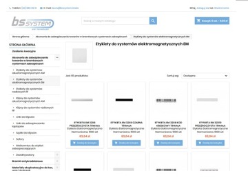 Etykiety Antykradzieżowe EM 32x10 trwałe przezr.