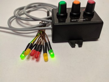 SHIFT LIGHT версия B1, 3 канала, сигнализация