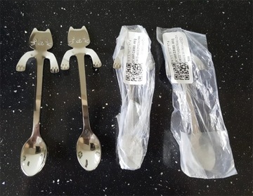 MINI ŁYŻKA ŁYŻECZKA DESEROWA OZDOBNA KOTEK ŁAPKI