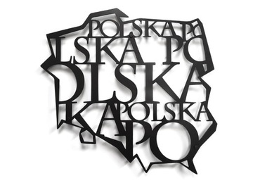 decolicious-pl piękna konturowa MAPA 3D - POLSKA