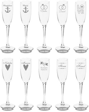 Бокалы для шампанского с гравировкой на свадьбу