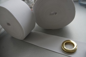 TAŚMA USZTYWNIĄJĄCA DO PRZELOTEK SZTYWNIK BIAŁA 10 SUPER FIRANA ZASŁONA