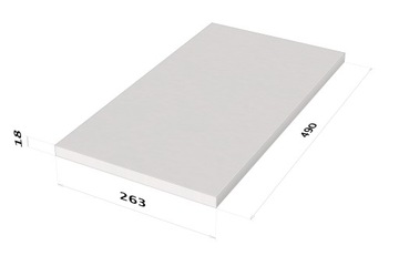 ПОЛКА ДЛЯ ШКАФА ALPINE БЕЛАЯ 263x490x18