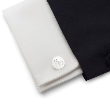 Prezent z grawerem | Spinki do mankietów | Srebro