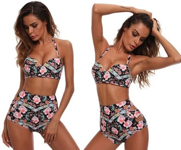 STRÓJ KĄPIELOWY PUSH UP BIKINI WYSOKI STAN / M