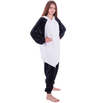 PANDA PIŻAMA Kigurumi Onesie Kombinezon Przebranie Kostium S 146-154 cm