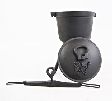 ОХОТНИЧИЙ КОЛДЕЛ 5Л ЧУГУННЫЙ ГОРШОК, ПОЛЬСКОЕ ЛИТЬЕ