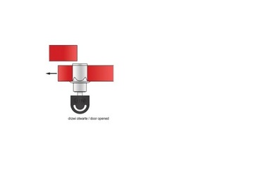 МЕБЕЛЬНЫЙ ЗАМОК PUSH ДЛЯ РАЗДВИЖНЫХ ДВЕРЕЙ 19X24