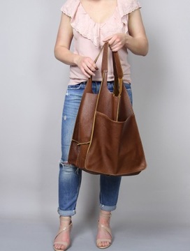 БОЛЬШАЯ СУМКА ИЗ НАТУРАЛЬНОЙ КОЖИ