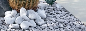 Галька Bianco Carrara 25-40мм Декоративный камень 20кг