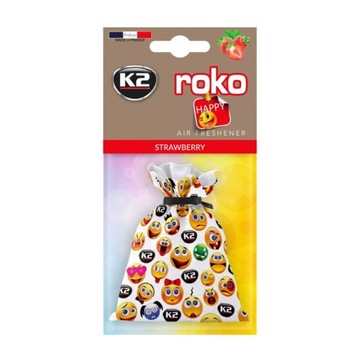 K2 ROKO HAPPY zapach samochodowy TRUSKAWKA