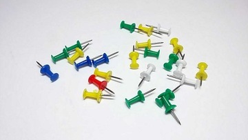 Цветные значки-бочонки для пробковой доски, 50 шт. Схема.