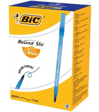 DŁUGOPIS BIC ROUND STICK niebieski 60 szt