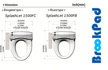 Brookpad SplashLet 1500FB унитаз-биде, электронное биде