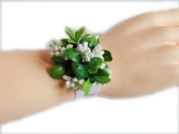 K 12 I * Kotylion bukiecik na rękę ślub studniówka