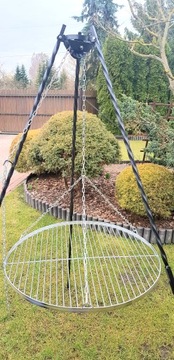 ПРОВЕРЕННЫЙ ГРИЛЬ 190СМ + РЕШЕТКА 70 ХРОМ + КАМИН