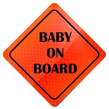 Orange Fluo BABY ON BOARD AUTO MAGNES NOWOŚĆ!