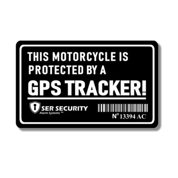 Naklejka ostrzegawcz GPS TRACKER ALARM SYSTEM DA27