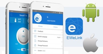 Сенсорный выключатель с двойным стеклом WIFI + RF SMART Ewelink BarON