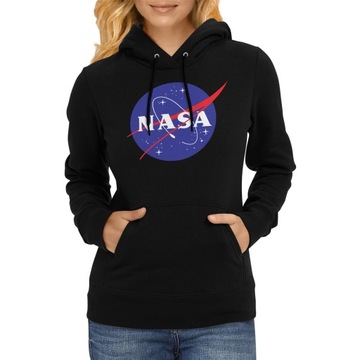 Bluza NASA damska kangurka z kapturem czarna XL