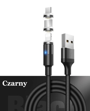 МАГНИТНЫЙ КАБЕЛЬ 3в1 USB-C МИКРОУСБ IPHONE QC 3.0