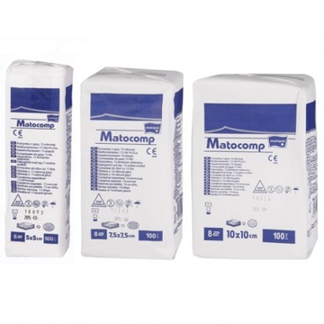 Kompresy z gazy niejałowe 13N 8W 10x10cm x 100szt.