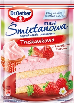 Masa Śmietanowa Truskawkowa 89g Dr.Oetker