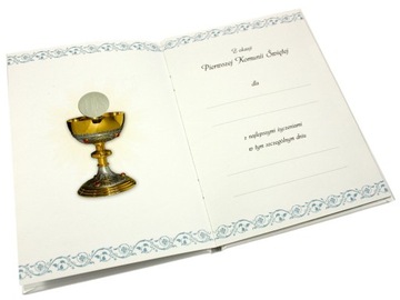 KSIĄŻECZKA PAMIĄTKOWA I KOMUNII ŚWIĘTEJ tradycyjna