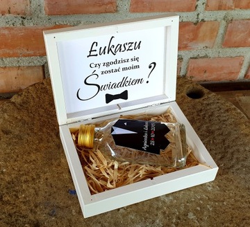 ПРИГЛАШЕНИЕ ДЛЯ СВИДЕТЕЛЕЙ В КОРОБКЕ С 3D ГРАВИРОВКОЙ