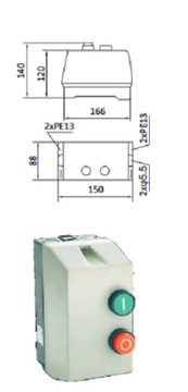 Контактор пускателя двигателя TER 4-6A