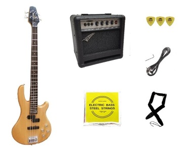 GITARA BASOWA + WZMACNIACZ 30 WATT ZESTAW
