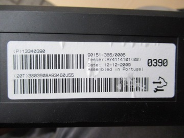 OPEL ASTRA IV J ŘÍZENÍ MODUL VENTILACE 13340390