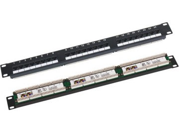 Patch panel patchpanel RACK 19'' kat.6 24p UTP