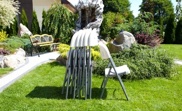 Krzesło BRĄZ catering rattan SKŁADANE Cateringowe