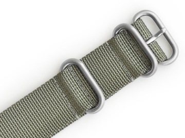 MASYWNY GRUBY PASEK DO ZEGARKA NATO STRONG 24 GREY