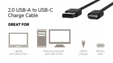 Угловой кабель USB-C — USB-A USB 2.0 5 В / 3 А 30 см
