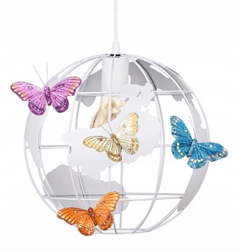 REWELACYJNA Lampa wisząca BUTTERFLY GLOBUS BIAŁY